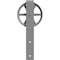 Ekena Millwork Premium Wagon Wheel Roller Hanger w/ Bolts for Barn Door for 1 3/8" Doors, Flint Gray GB60013RWFG - alternate 1